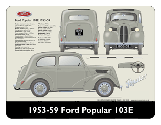 Ford Popular 103E 1953-59 Mouse Mat